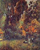 Поль Гоген Хижина под деревьями-1887